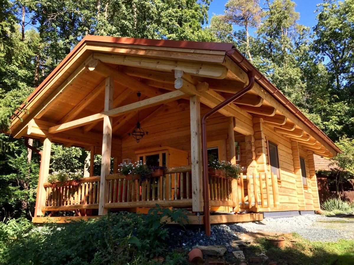 Blockhaus Chalet mit eigenem Badefass und Infrarotsauna auf der Terrasse Oberschützen Exterior foto