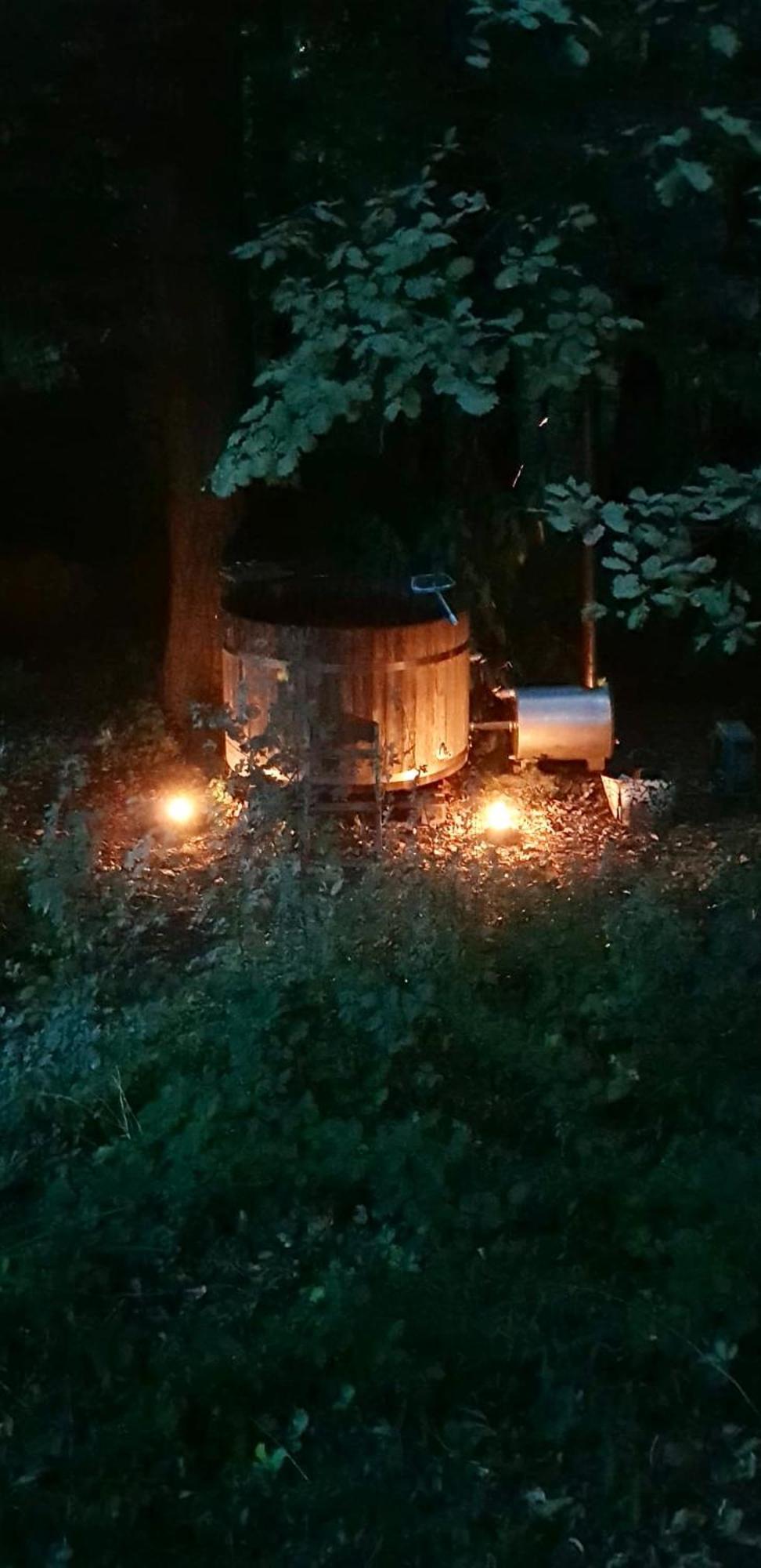 Blockhaus Chalet mit eigenem Badefass und Infrarotsauna auf der Terrasse Oberschützen Exterior foto